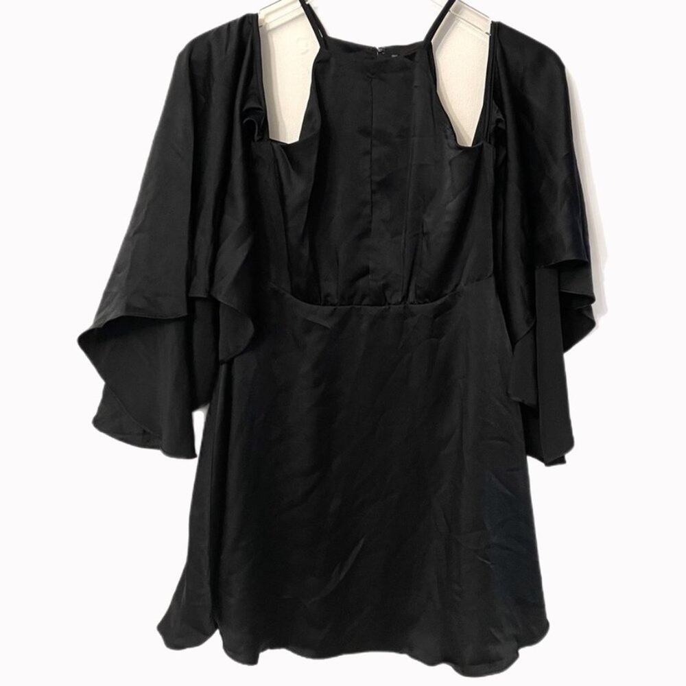 DO + BE Off Shoulder Bell Sleeve Fit and Flare Dress Sz S